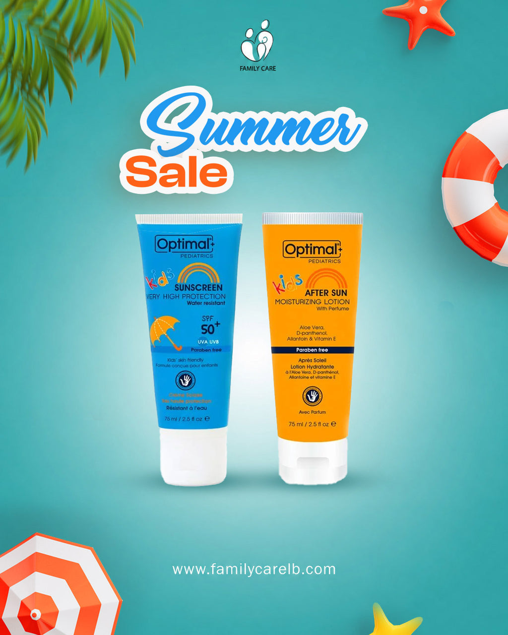 Optimal Travel Kit - Sunscreen+Aftersun 75ml