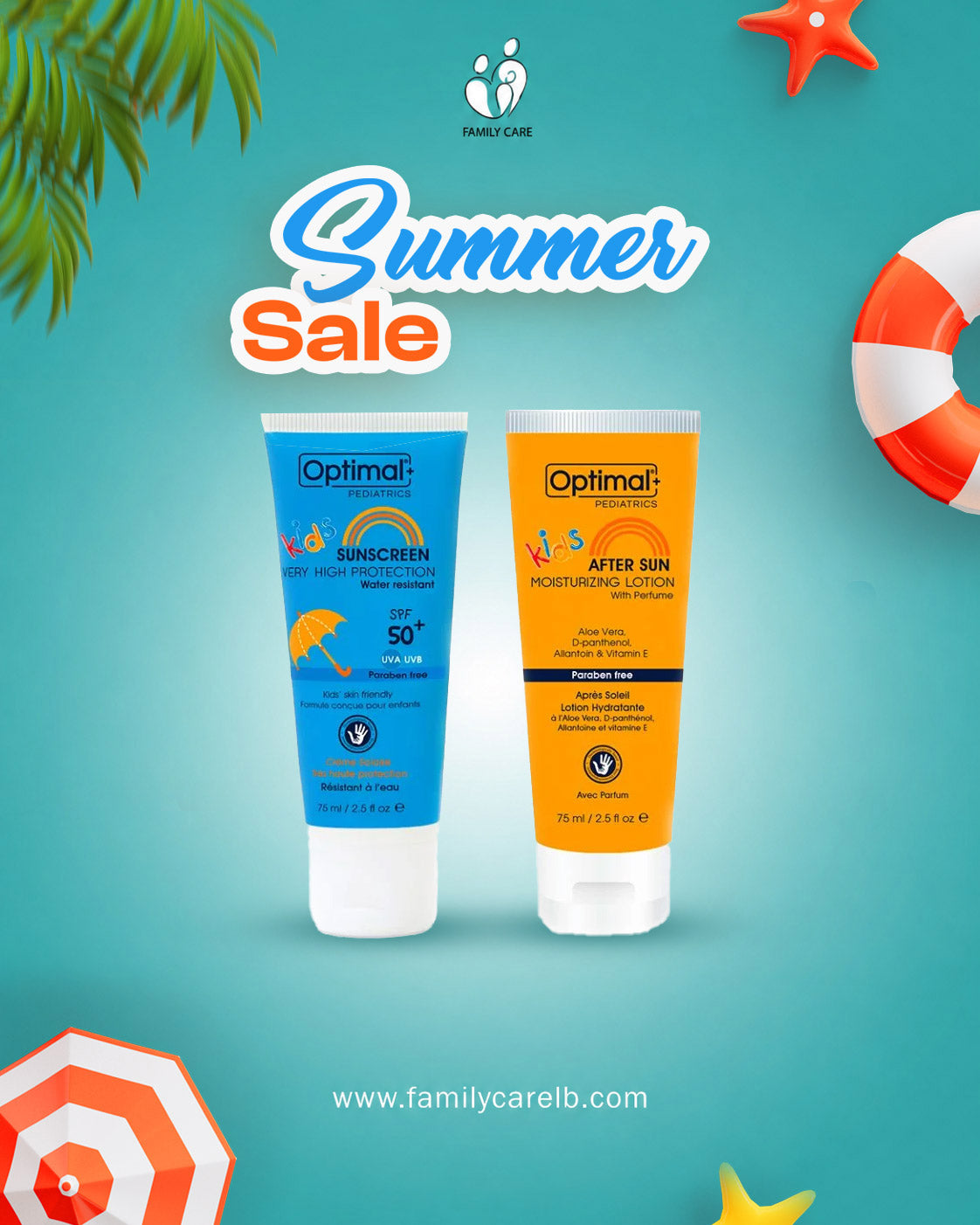 Optimal Travel Kit - Sunscreen+Aftersun 75ml
