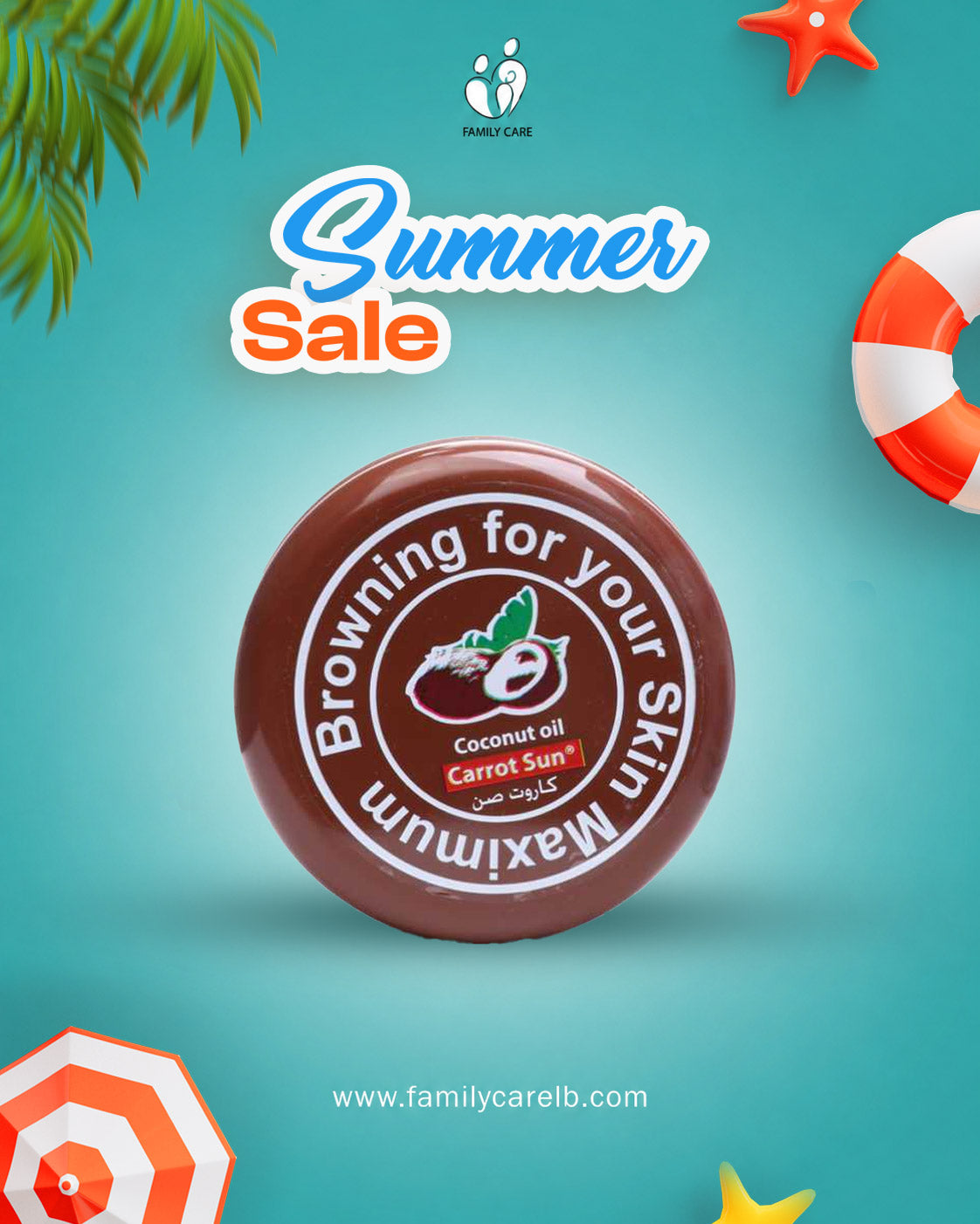 Carrot Sun Coconut Tanning