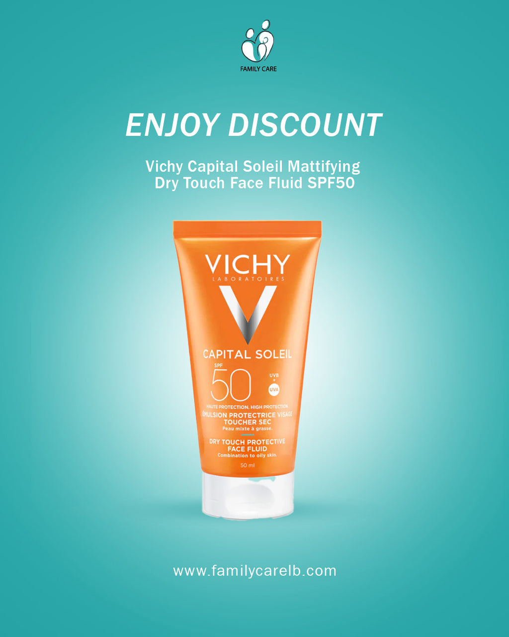 Vichy Capital Soleil Mattifying Dry Touch Face Fluid SPF50