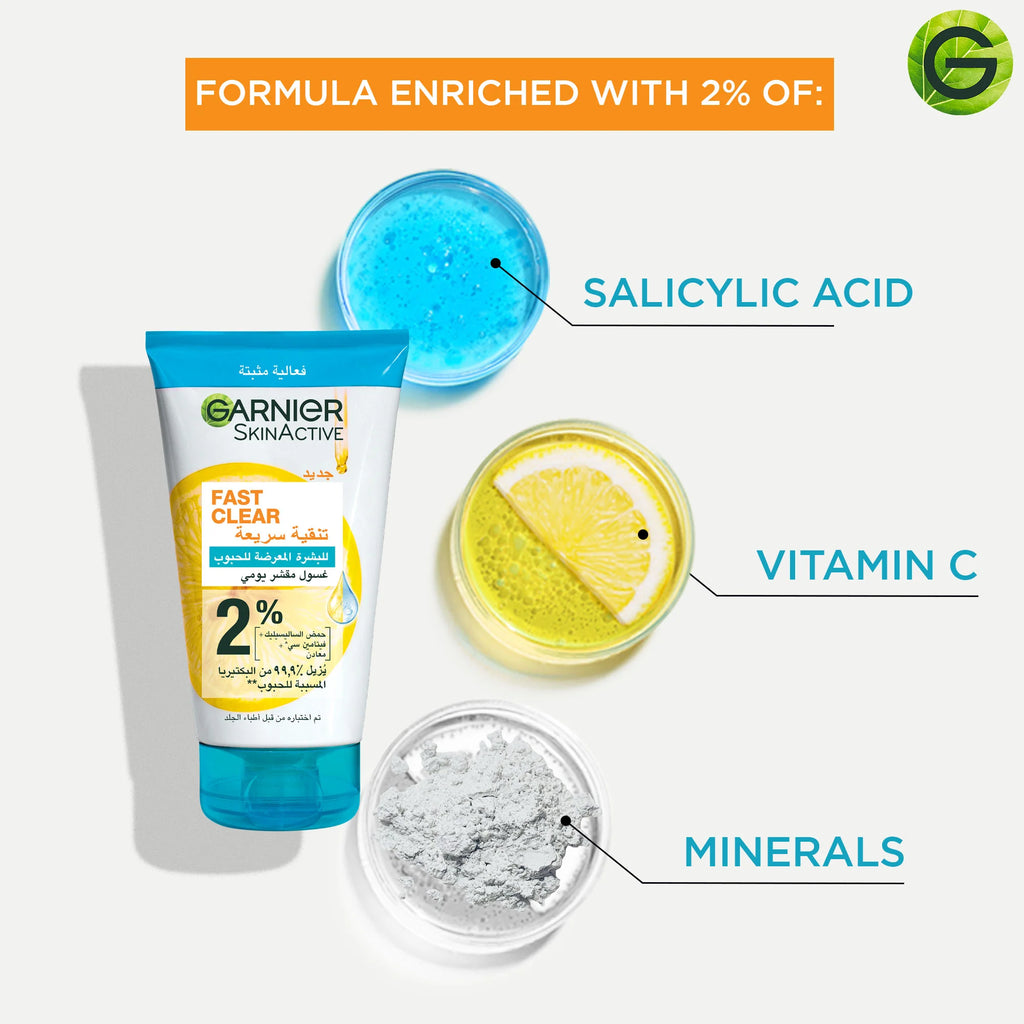 Garnier Fast Clear Anti-Acne Daily Exfoliating Wash
