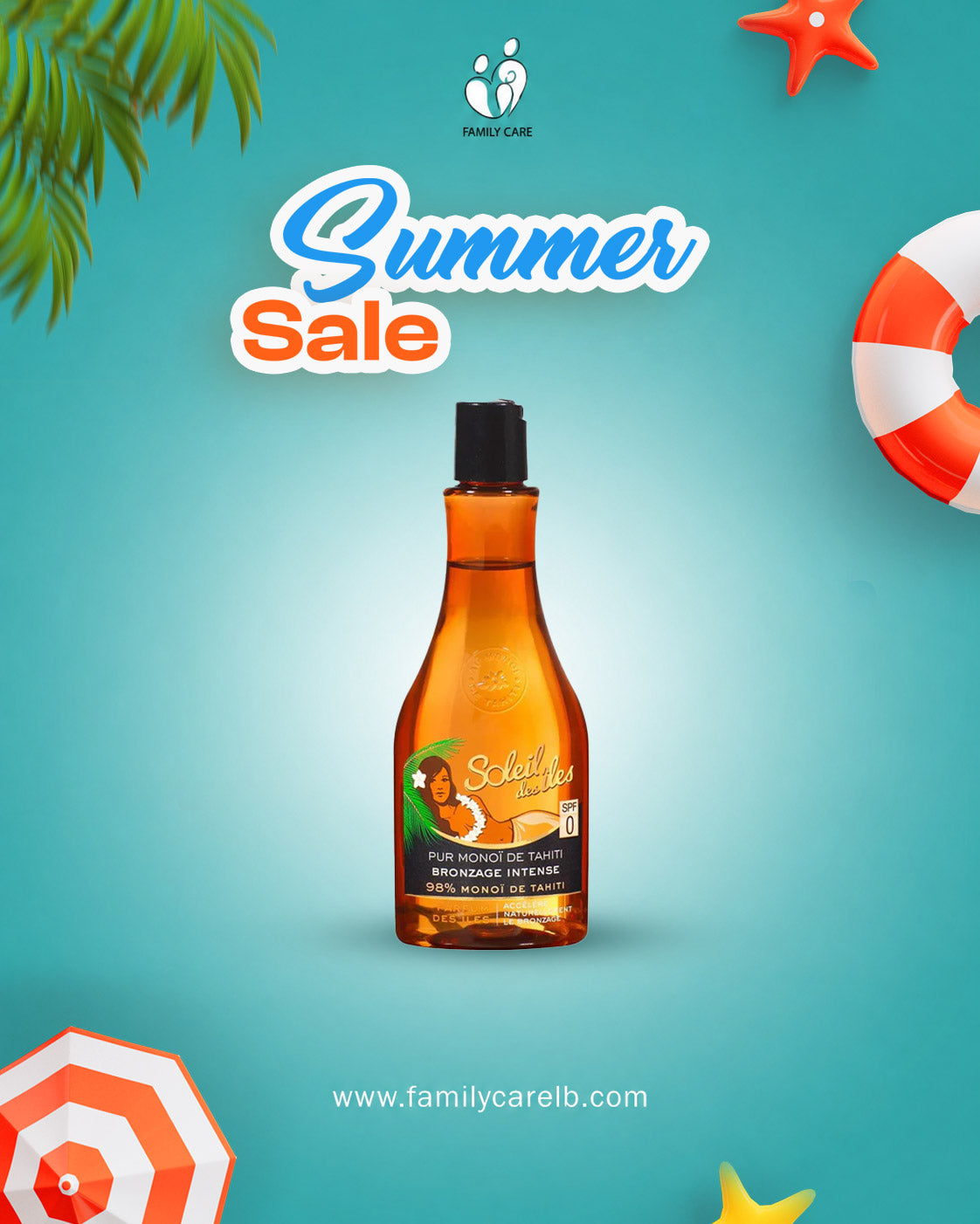 Soleil Des Iles Pur Monoï de Tahiti Bronzage Intense SPF0