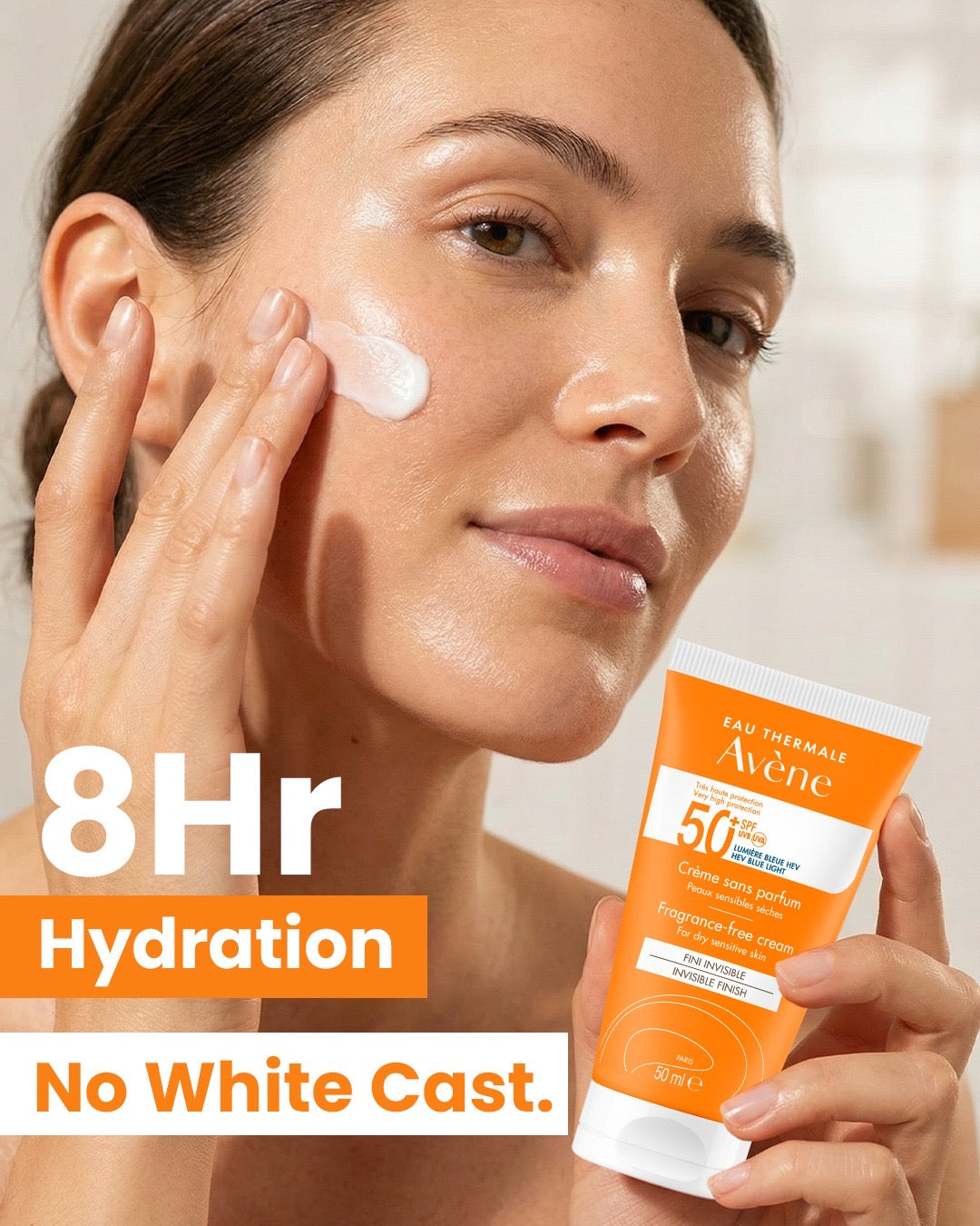 Buy 1 Get 1 Avène Fragrance-Free Cream SPF50+ Sunscreen 50ml For Dry Sensitive Skin