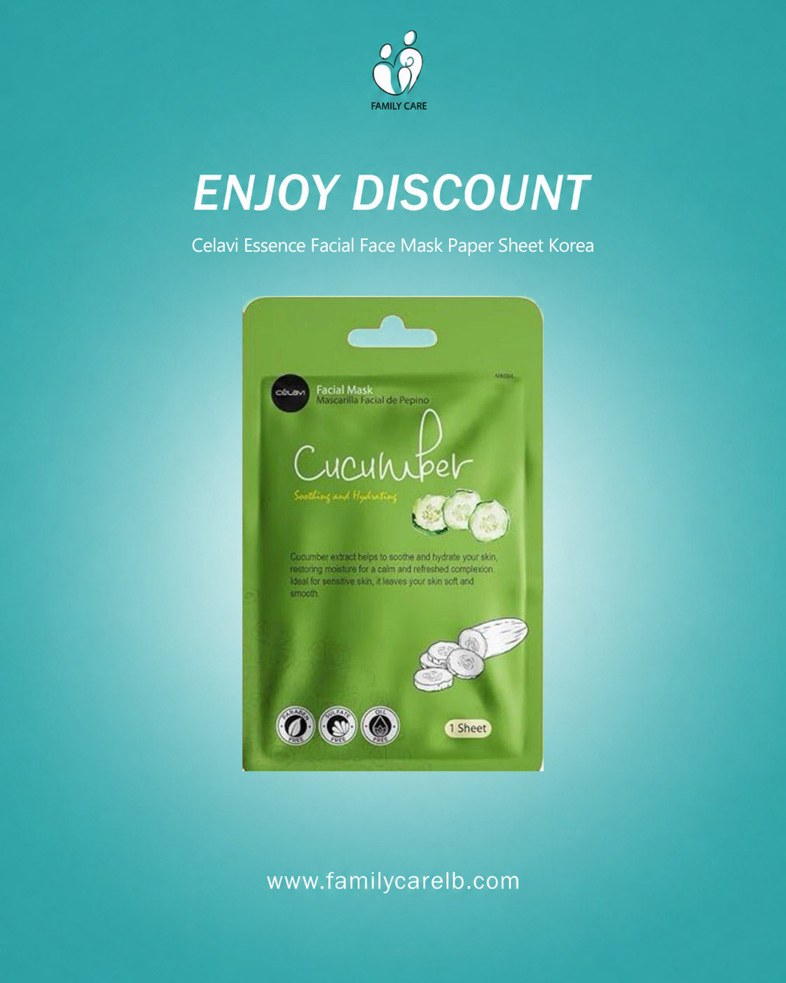 Celavi Essence Facial Sheet Face Mask  Classic Authentic korean Moisturizing Skincare