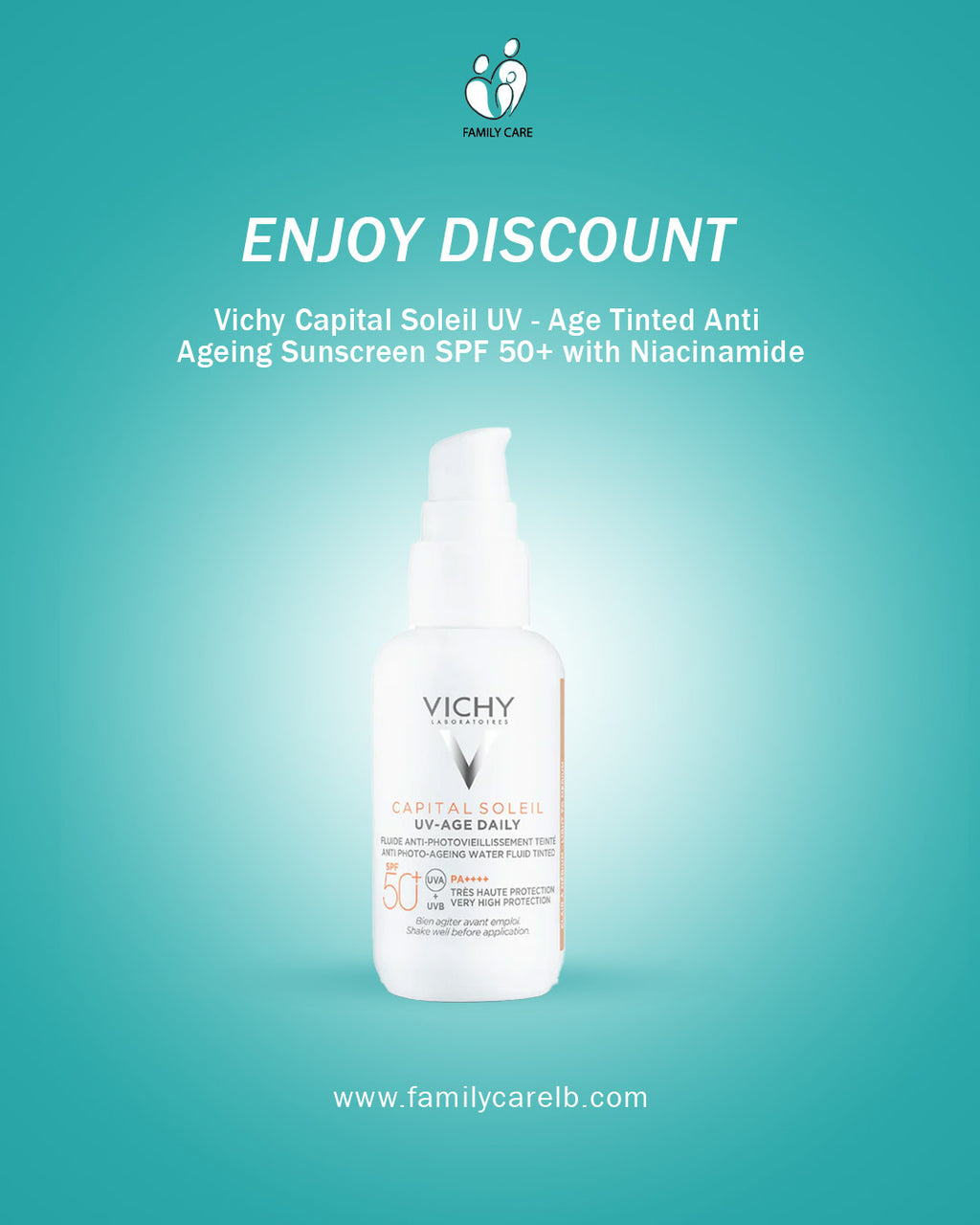 Vichy Capital Soleil UV - Age Tinted Anti Ageing Sunscreen SPF 50+ with Niacinamide