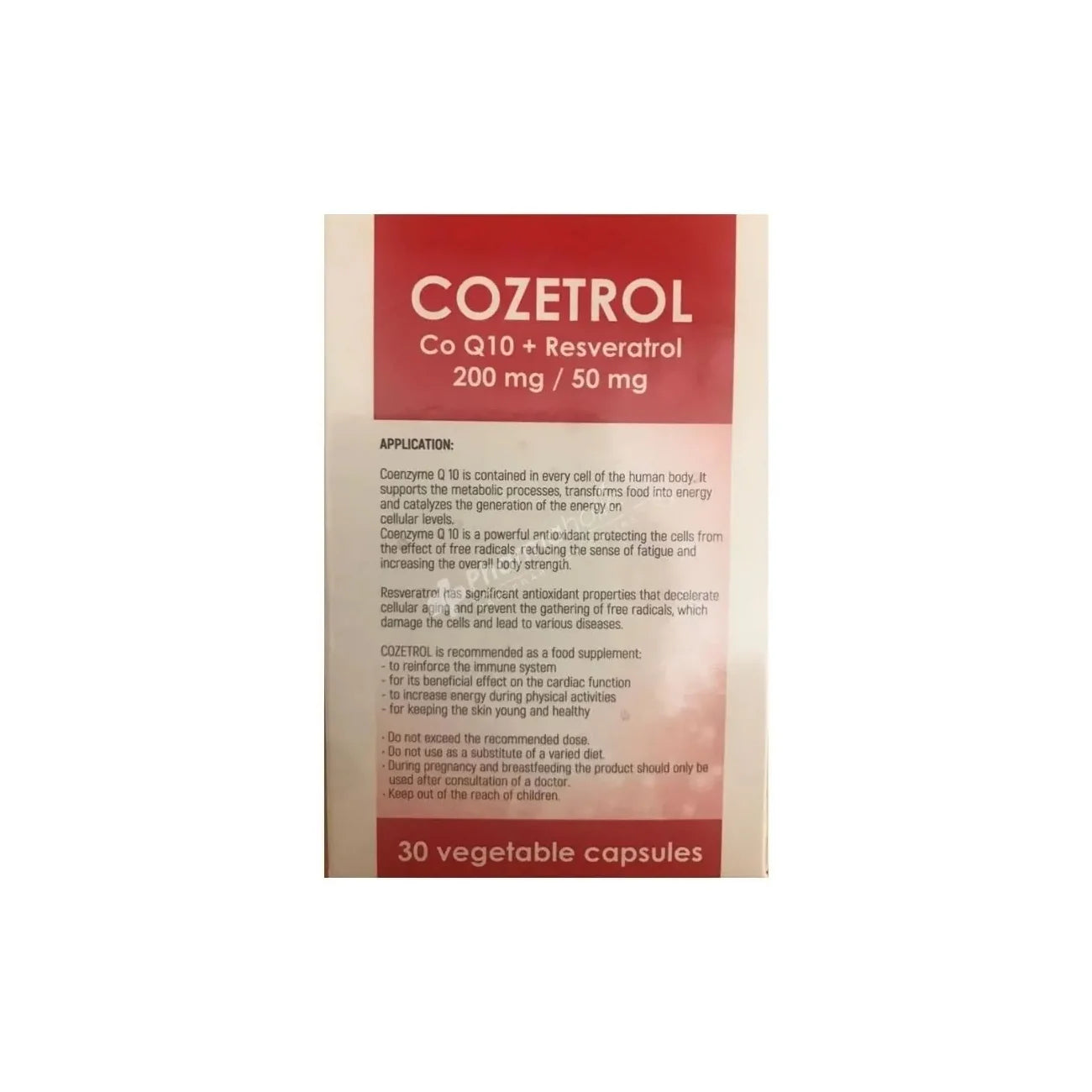 Cozetrol Co Q10+Resveratrol 200mg/50mg