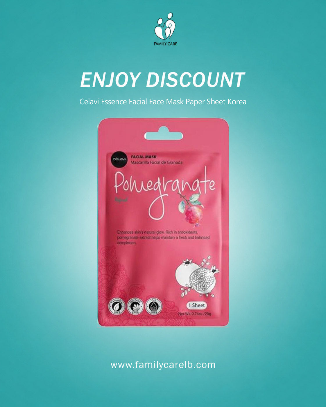 Celavi Essence Facial Sheet Face Mask  Classic Authentic korean Moisturizing Skincare