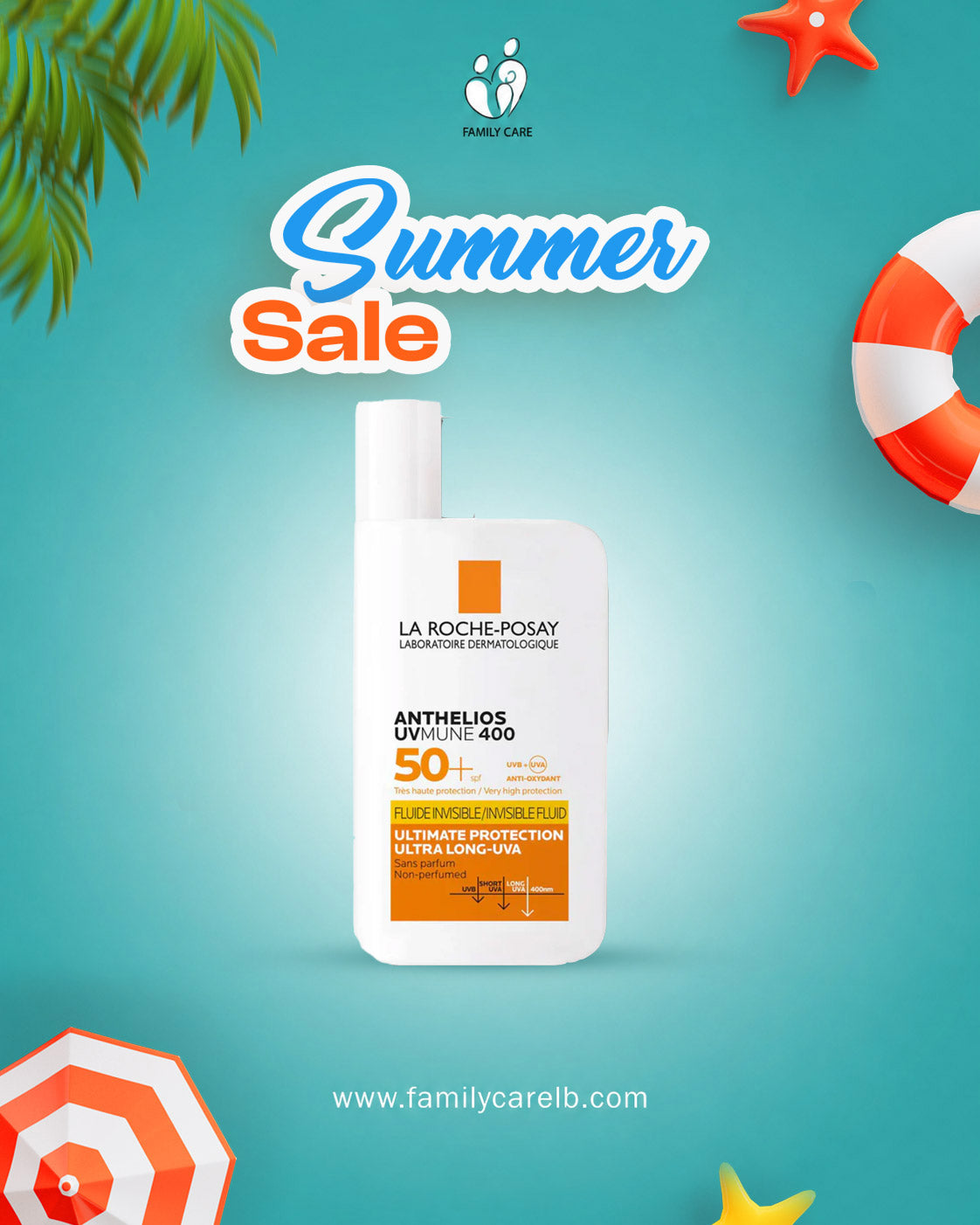 La Roche Posey Anthelios Uvmune400 Invisible Fluid Sunscreen SPF50+