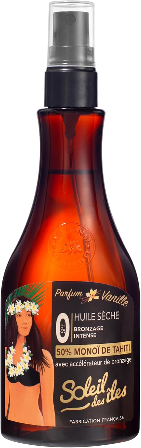Soleil des Îles | 100% Natural Tahitian Monoi Tan Dry Oil – Vanilla Fragrance