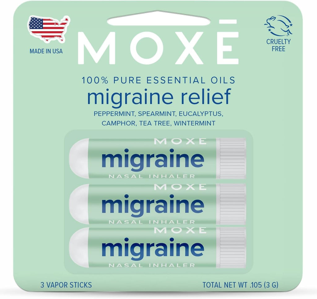 MOXE Migraine Relief Nasal Inhalers, Essential Oils for Headaches & Tension Relief