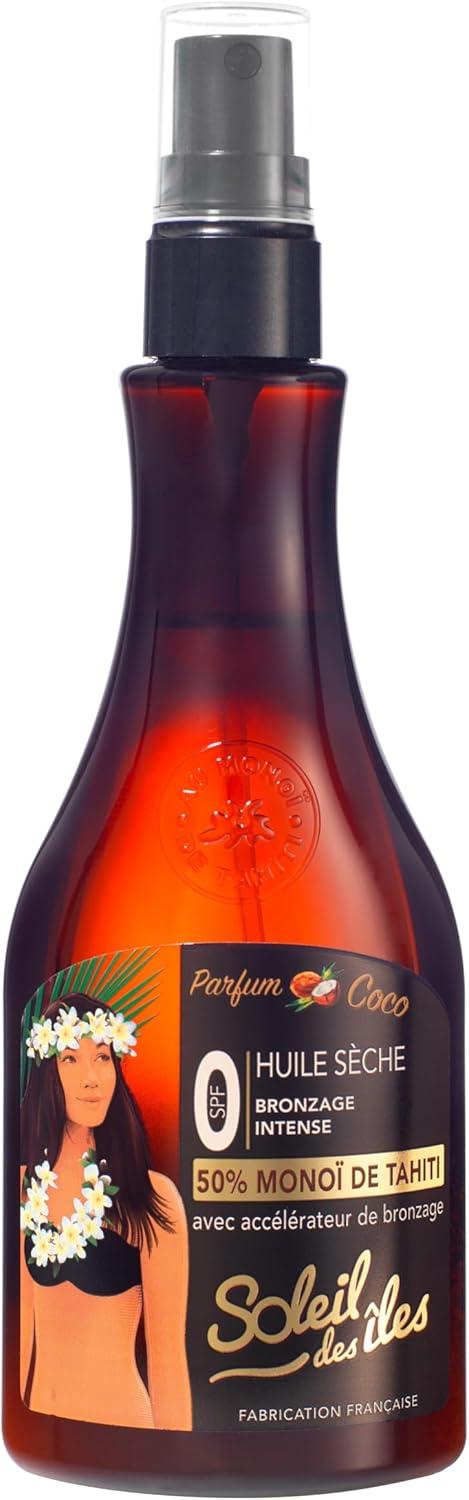 Soleil des Îles | 100% Natural Tahitian Monoi Tan Dry Oil – Coconut Fragrance