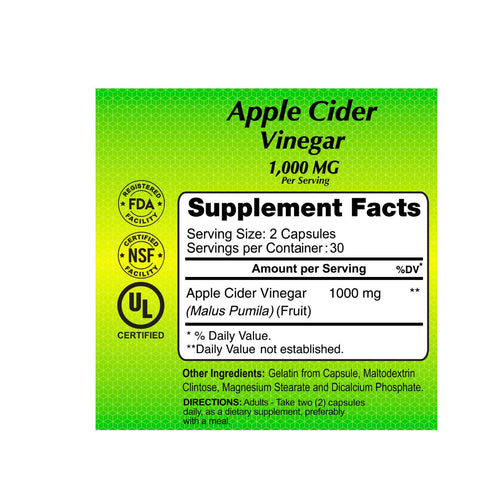 Alfa Apple Cider Vinegar 1000 mg – 60 Capsules