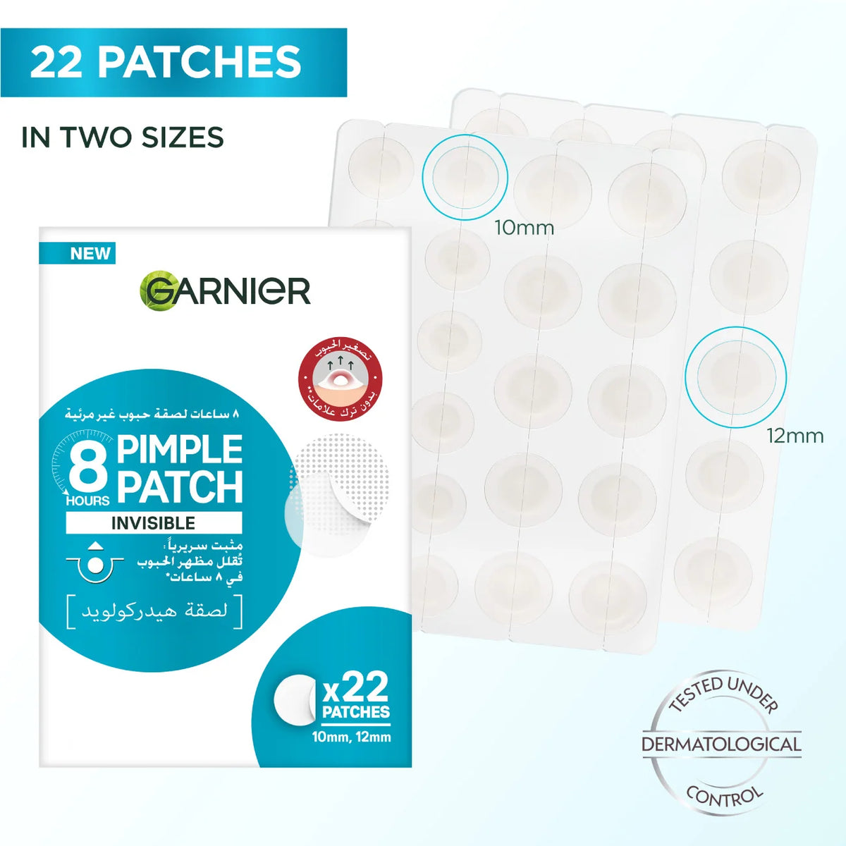 Garnier Skin Active Fast Clear Invisible Pimple Patch 8 Hours Hydrocolloid