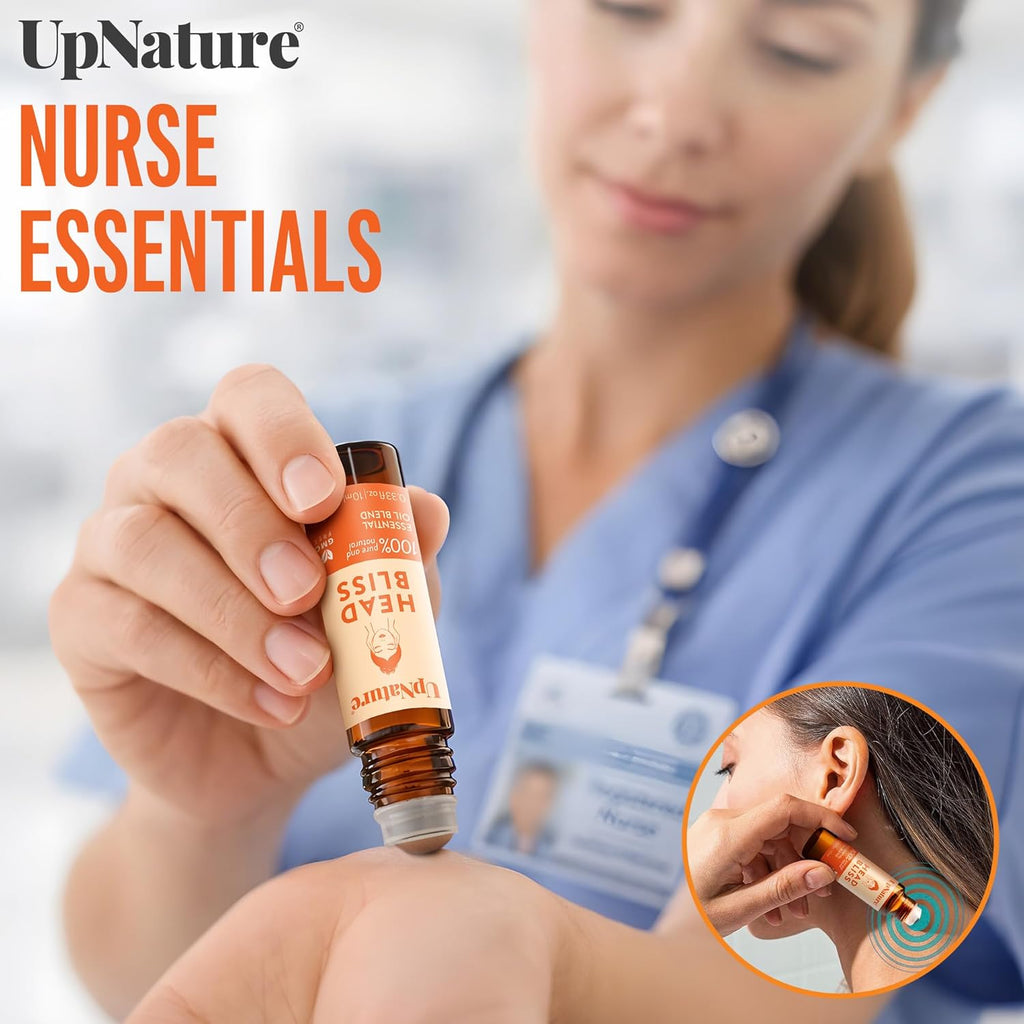 UpNature Head Bliss Essential Oil Roll On Stick - Soothing Migraine Comfort