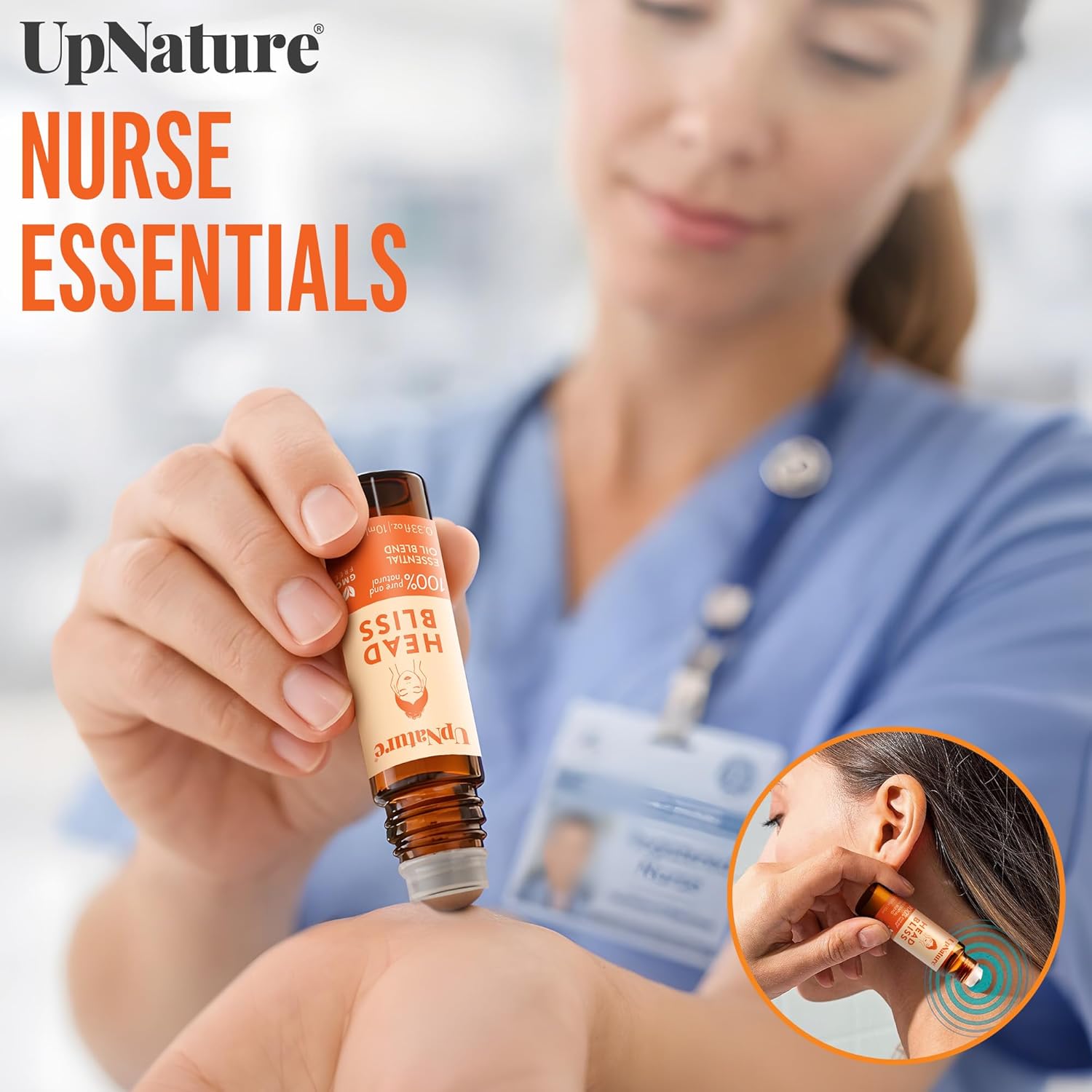 UpNature Head Bliss Essential Oil Roll On Stick - Soothing Migraine Comfort