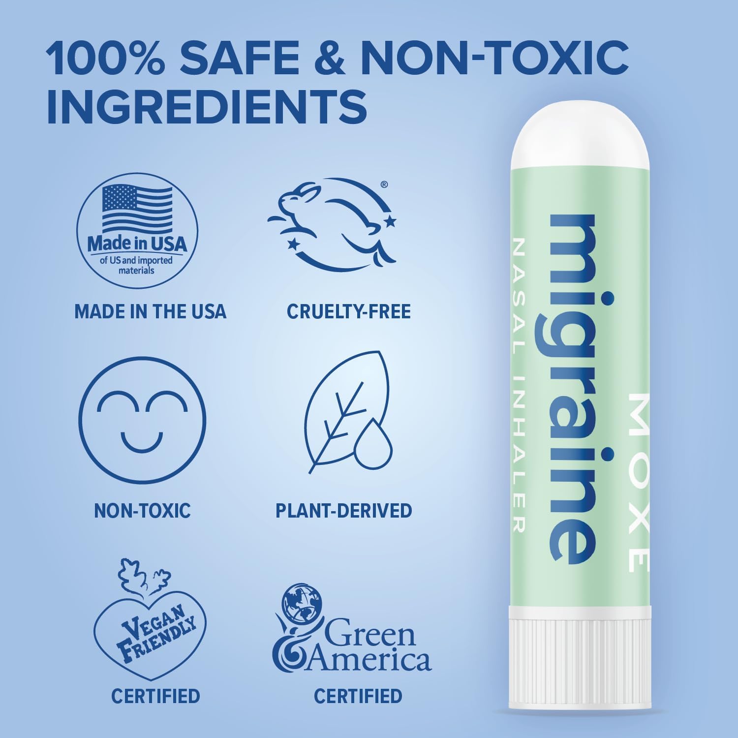 MOXE Migraine Relief Nasal Inhalers, Essential Oils for Headaches & Tension Relief