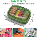 Pill Box 3 Compartments Moisture Proof Case, Travel Organizer for Pocket Purse,