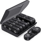 Pill box Weekly Pill Organizer 3 Times a Day (black)