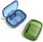 Pill Box 3 Compartments Moisture Proof Case, Travel Organizer for Pocket Purse,