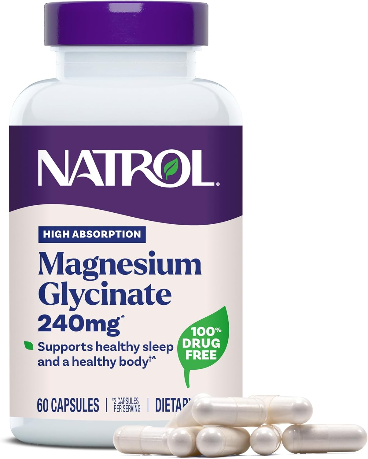 Natrol Magnesium Glycinate Supplements 240 mg