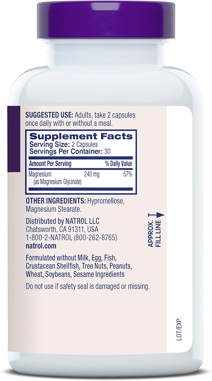Natrol Magnesium Glycinate Supplements 240 mg