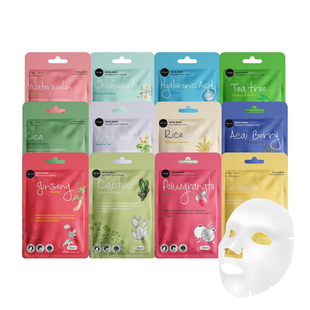 Celavi Essence Facial Sheet Face Mask  Classic Authentic korean Moisturizing Skincare