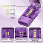 Pill Cutter - 1/4 & 1/2 Pill Splitter for Small Tiny Large Pills Professional