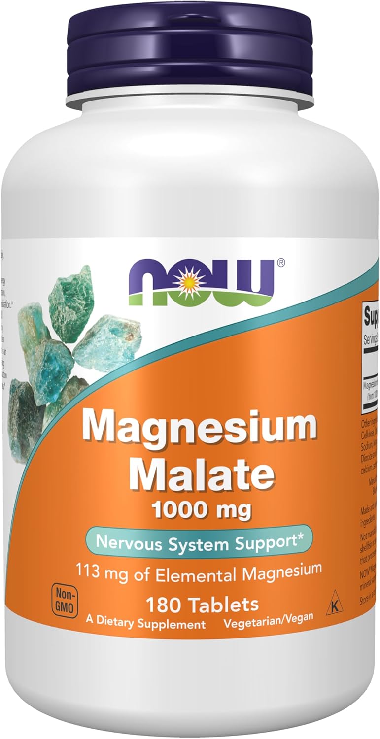 NOW Magnesium Malate 1000 mg,180 Tablets