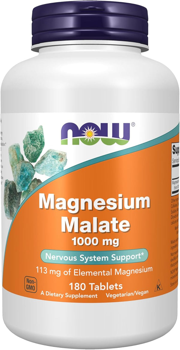 NOW Magnesium Malate 1000 mg,180 Tablets
