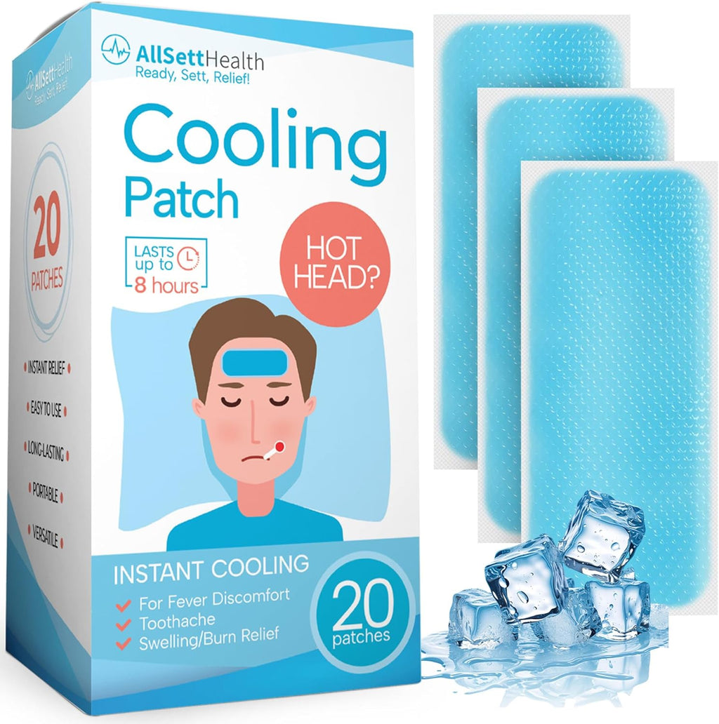 Cooling Patch for Fever, Natural Headache and Migraine Relief 1pc