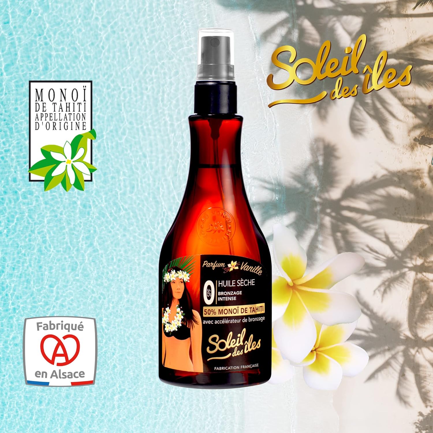 Soleil des Îles | 100% Natural Tahitian Monoi Tan Dry Oil – Vanilla Fragrance