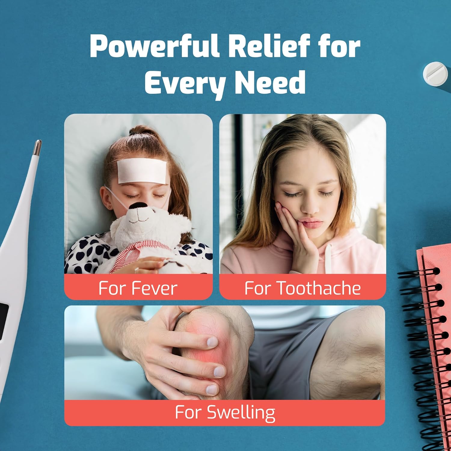 Cooling Patch for Kids- Cold Fever Stickers 1pc