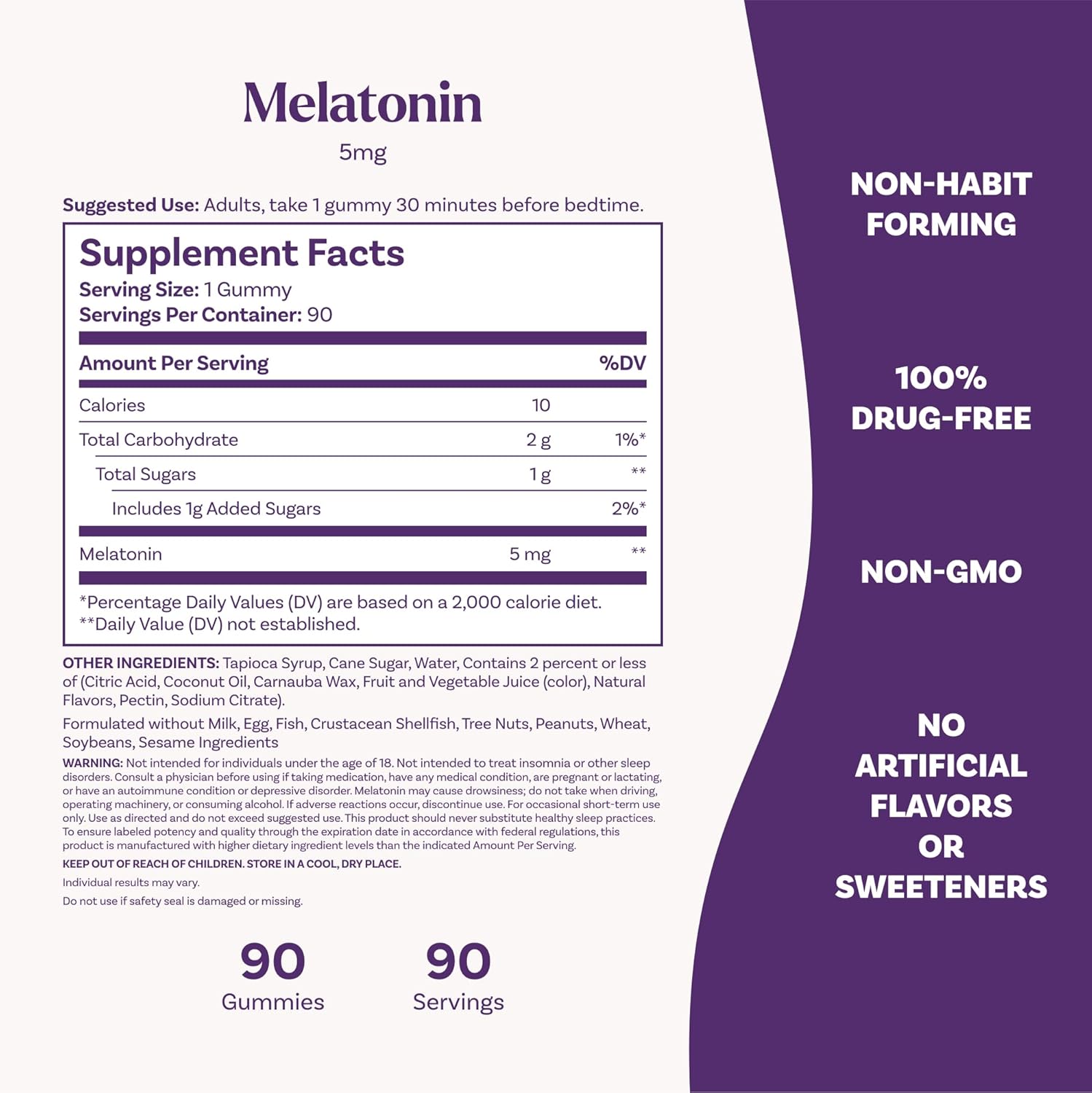 Natrol Melatonin Gummies, 90 Strawberry Gummies, 5 mg Sleep Aids for Adults