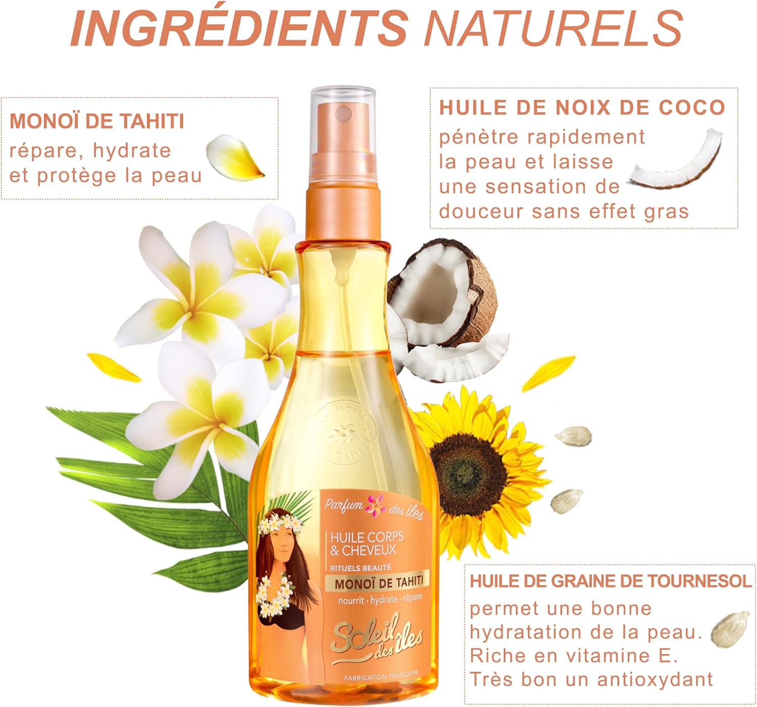 Soleil des Îles | Nourishing After-Sun Oil for Body and Hair - Monoi de Tahiti