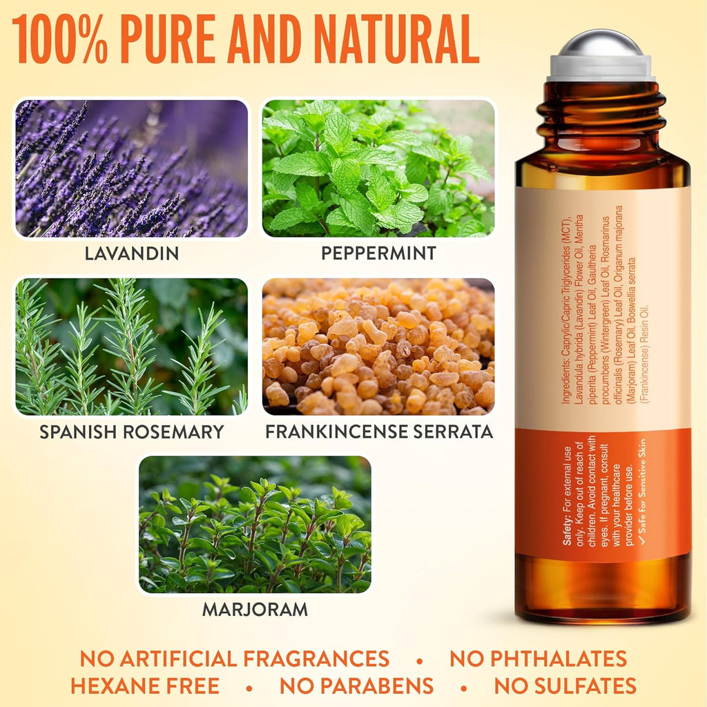 UpNature Head Bliss Essential Oil Roll On Stick - Soothing Migraine Comfort