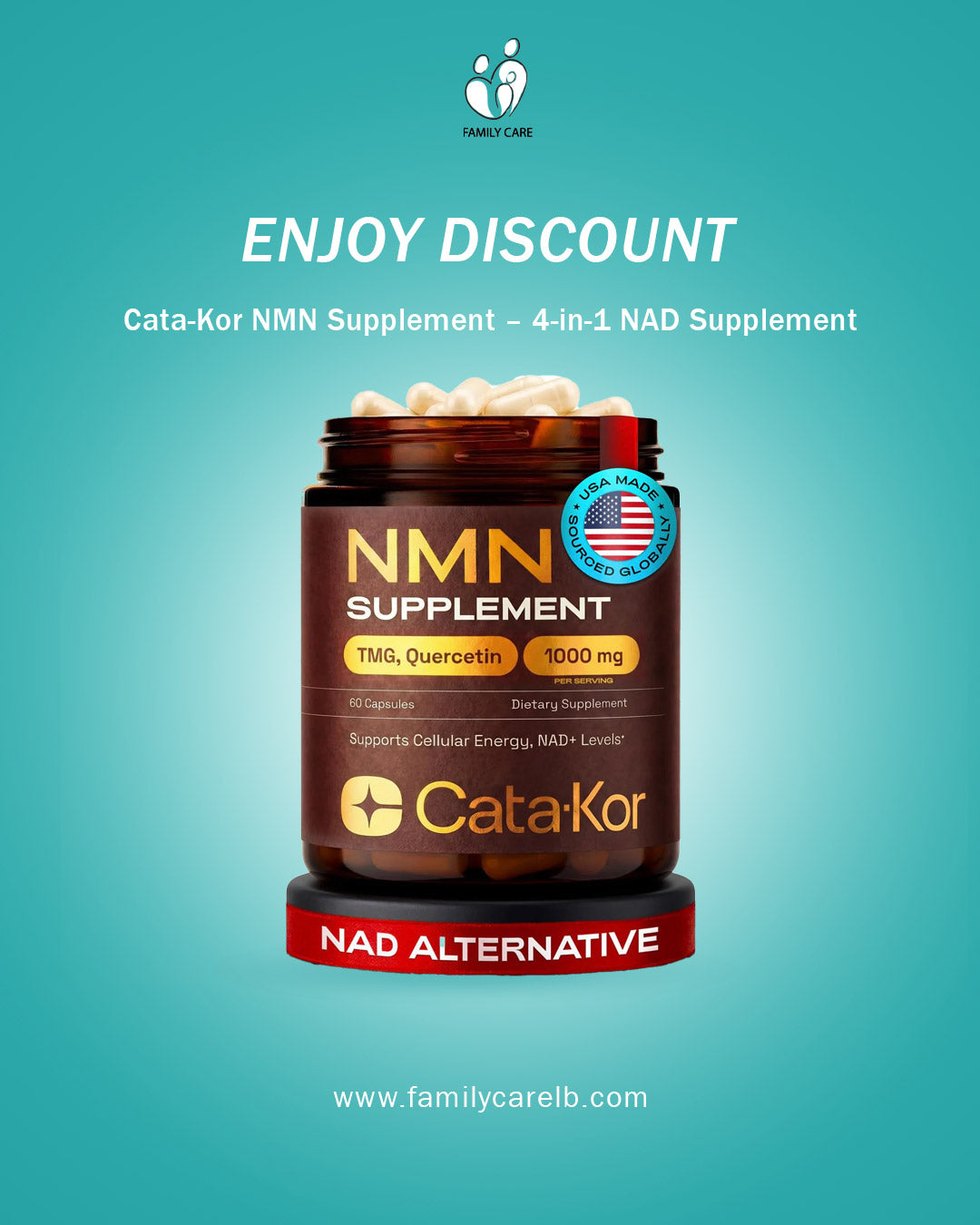 Cata-Kor NMN Supplement – 4-in-1 NAD Supplement