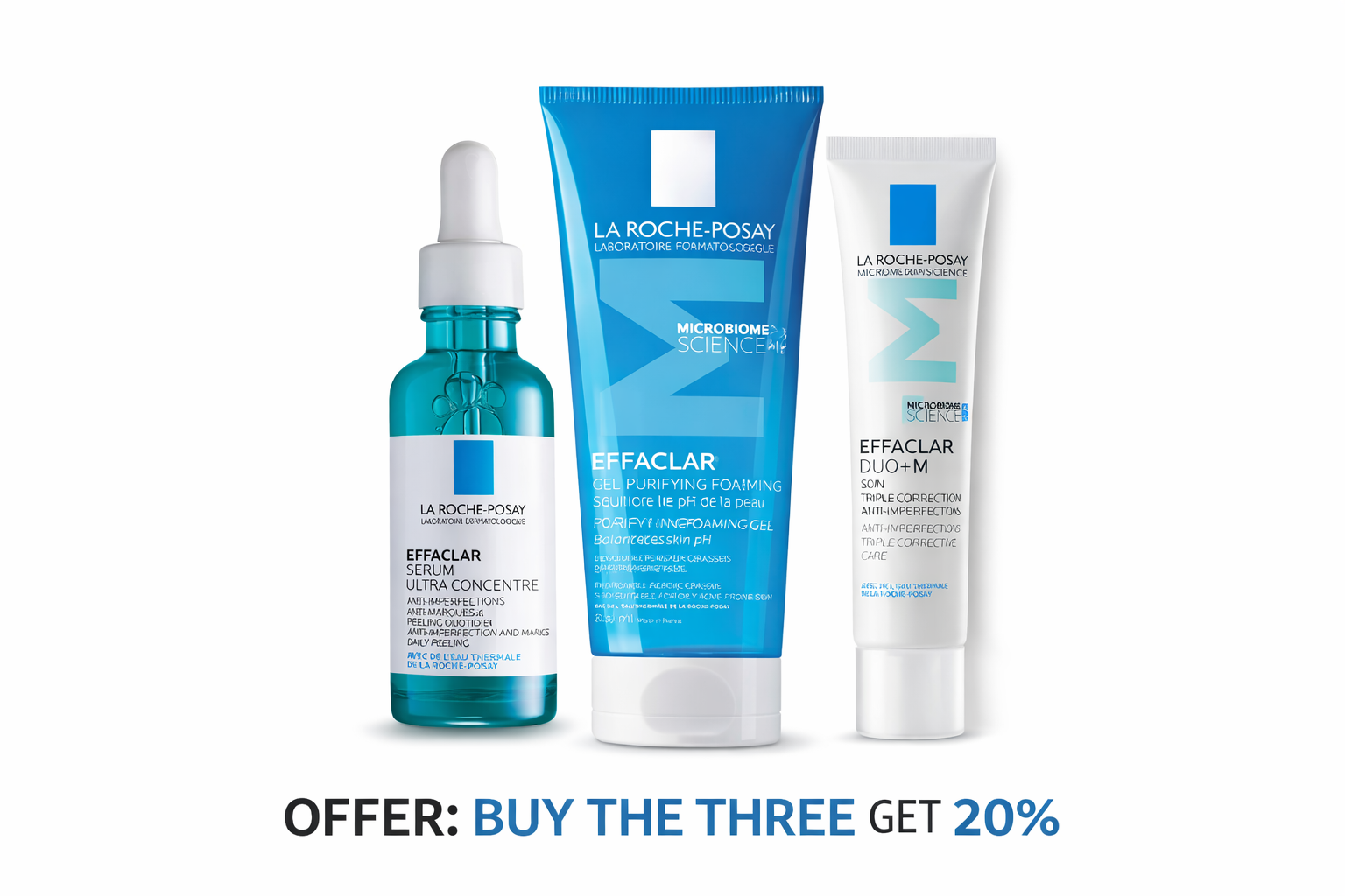 Bundle of three Effaclar Products Get 20%