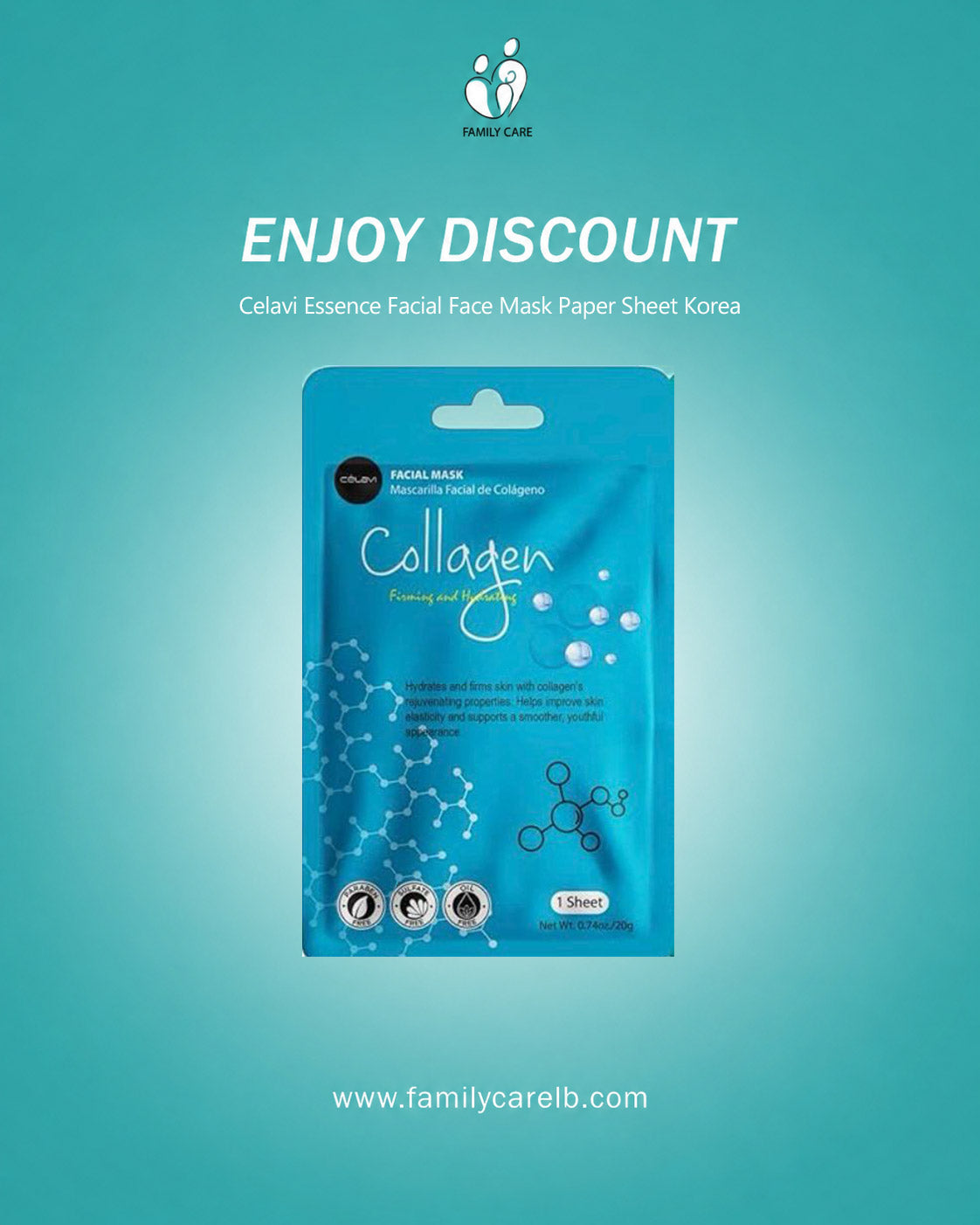 Celavi Essence Facial Sheet Face Mask  Classic Authentic korean Moisturizing Skincare