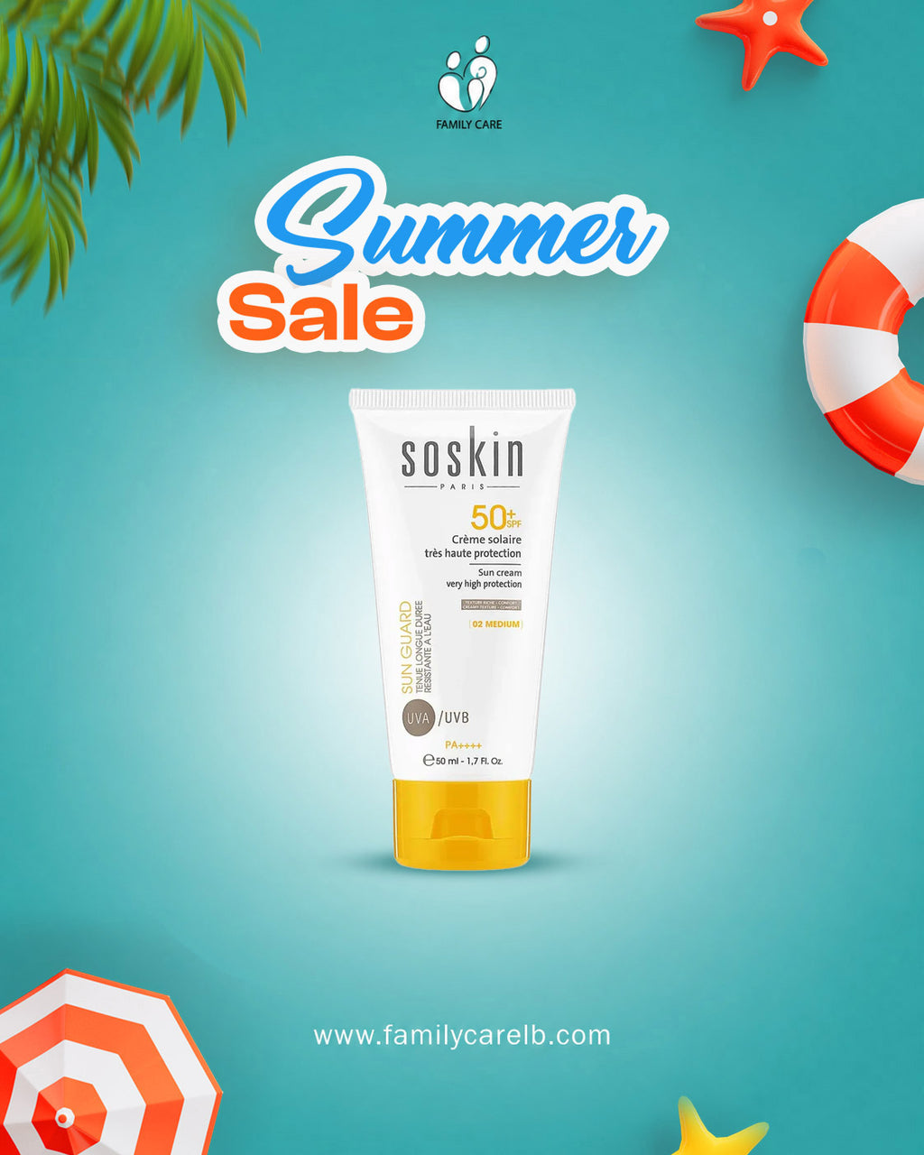Soskin Tinted Sunscreen SPF 50+