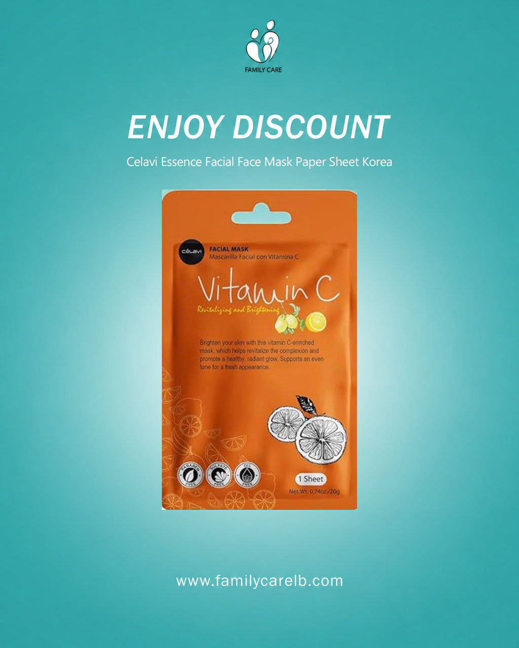 Celavi Essence Facial Sheet Face Mask  Classic Authentic korean Moisturizing Skincare