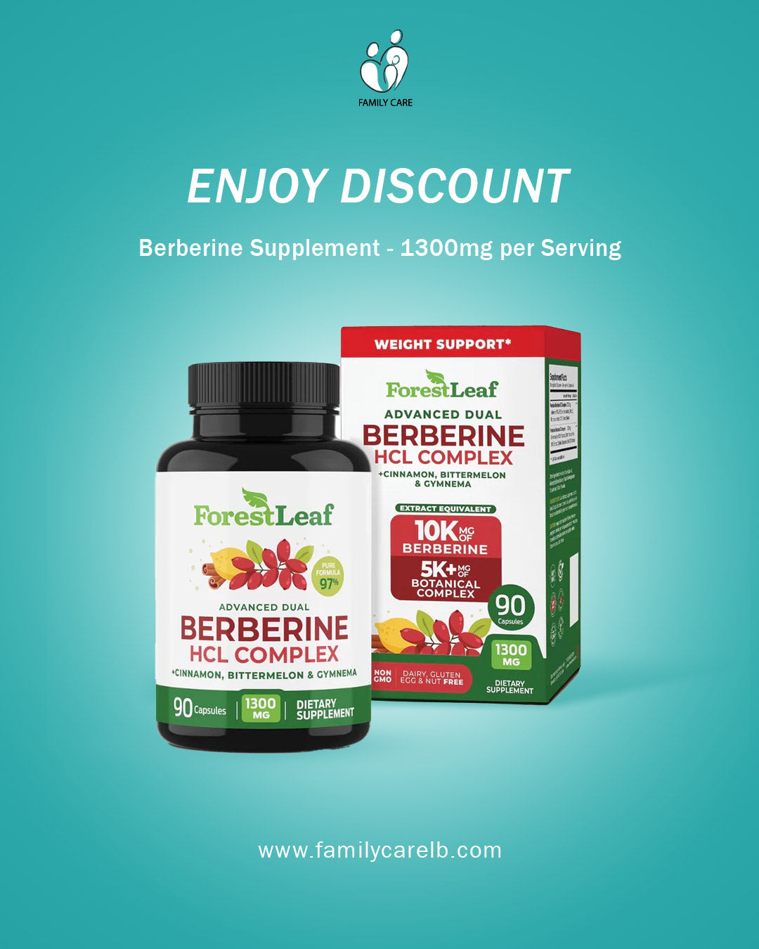 Berberine Supplement - 1300mg per Serving