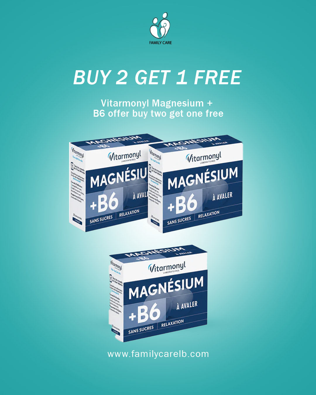 Vitarmonyl Magnesium + B6 offer buy two get one free