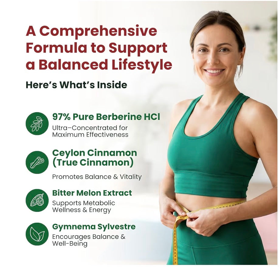 Berberine Supplement - 1300mg per Serving