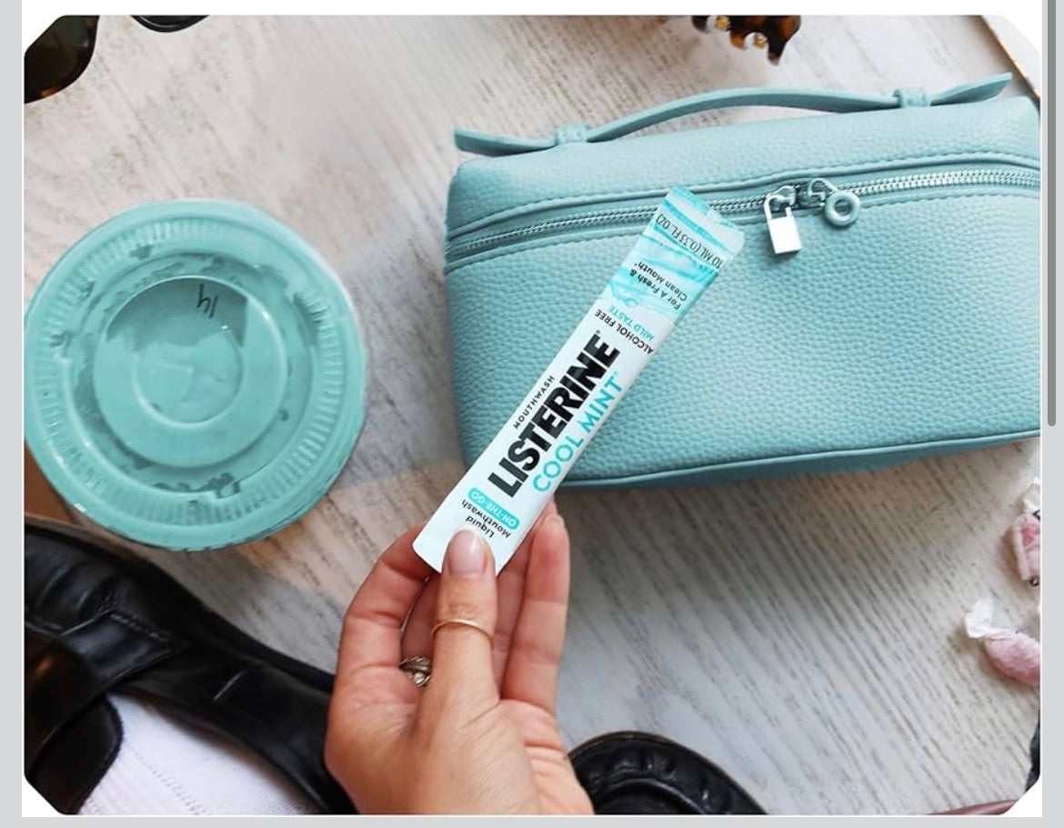 Listerine On-The-Go Cool Mint Alcohol Free Mouthwash Packets 1pc