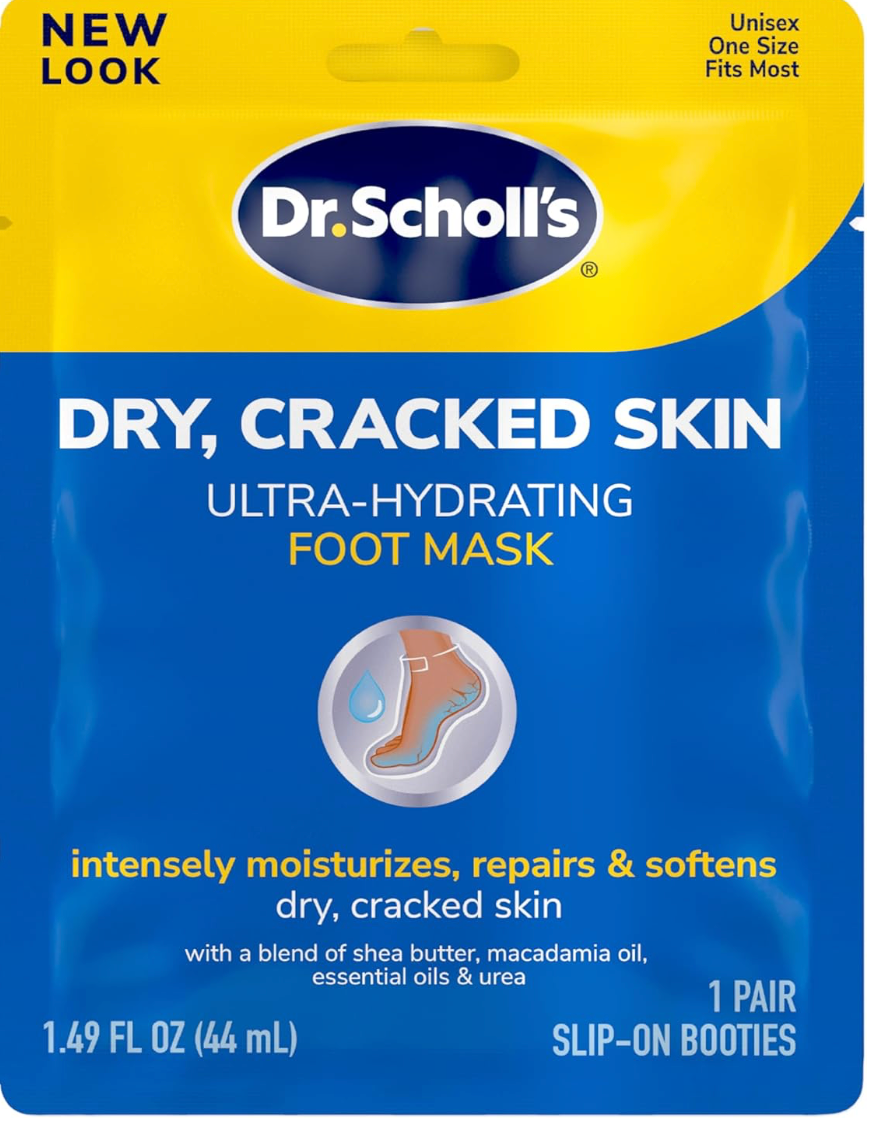 Dr. Scholl's Dry, Cracked Skin, Ultra Hydrating Foot Mask, 1 Pair Moisturizing Socks