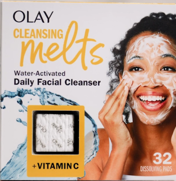Olay Face Wash, Vitamin C Cleansing Melts, Daily Use Gentle Cleanser