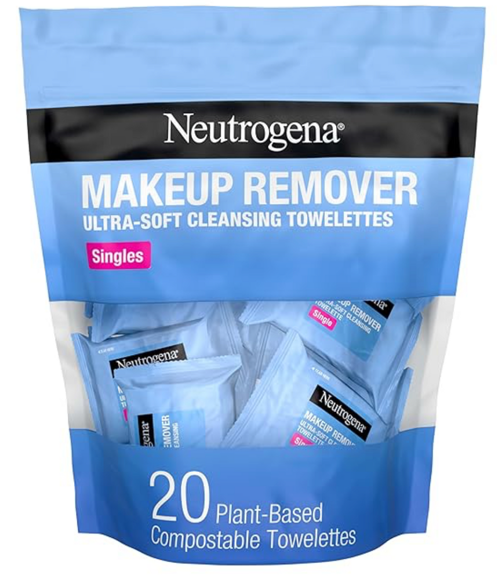 Neutrogena Makeup Remover Wipes, Daily Single Face Cleansing Towelettes 20ct
