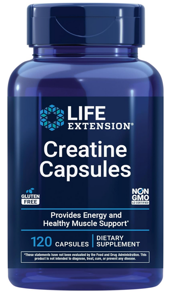 Life Extension Creatine Capsules – Creatine Monohydrate 120 caps