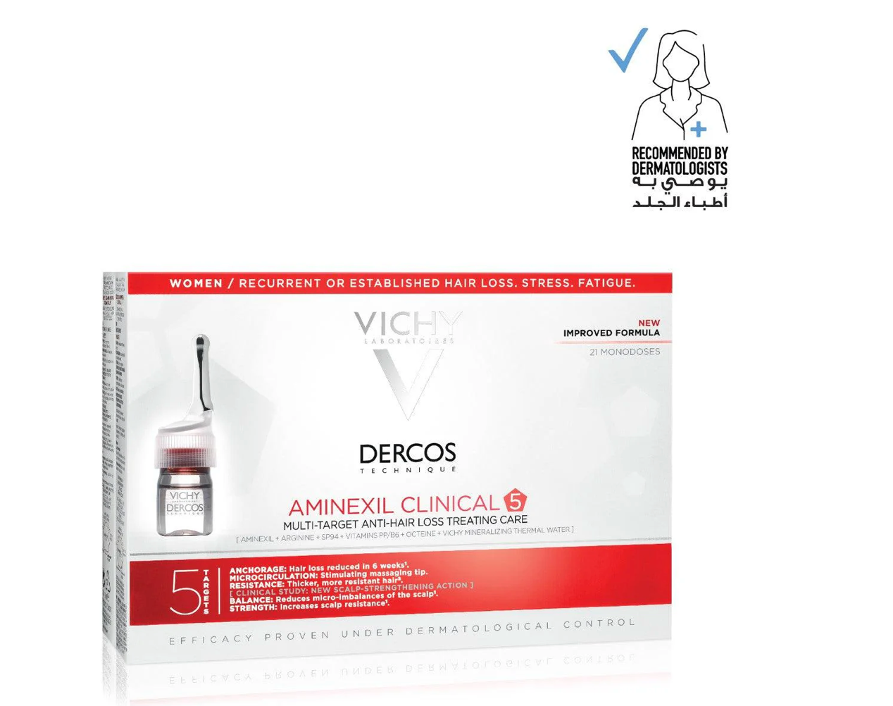 Vichy Dercos Aminexil Clinical 5 Women - 21 Monodoses