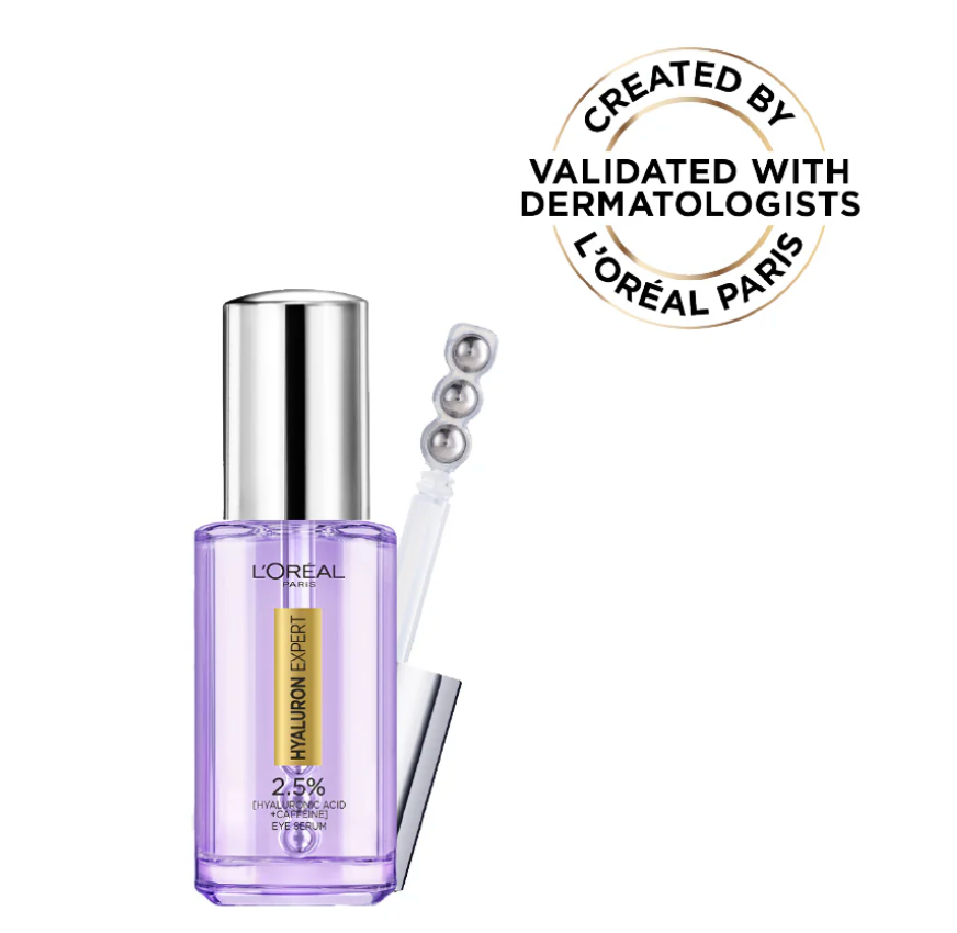 L'Oreal Paris Hyaluron Expert Moisturiser and Anti-Aging Eye Serum with 2.5% Hyaluronic Acid & Caffeine